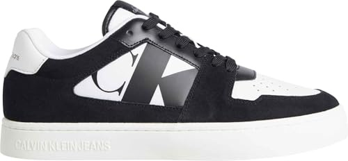 Calvin Klein Herren Cupsole Sneaker Classic Heritage Schuhe, Schwarz (Black/Bright White), 41