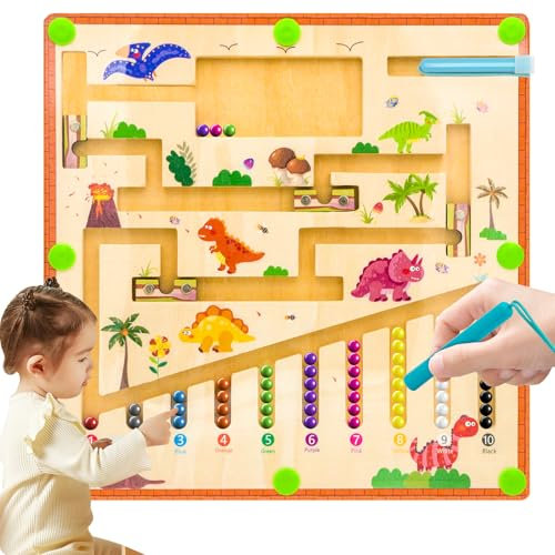 RunHero Montessori Spielzeug ab 1 Jahre Holz Magnetspiel Magnete Lernspiele Motorikspielzeug Puzzle Board Sortierspiel Kinderspielzeug Geschenk für ab 2 3 4 5 6 7 8 Jahre Kinder