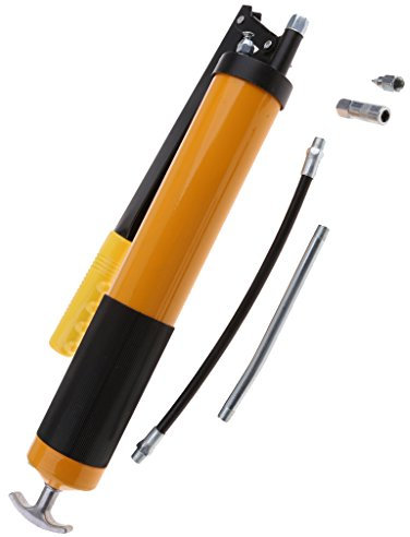 Luzhengyang Heavy Duty 400CC Lever Action Grease Gun 3000 PSI - for Chassis and General Greasing - Stainless Steel Spring Plunger Assembly