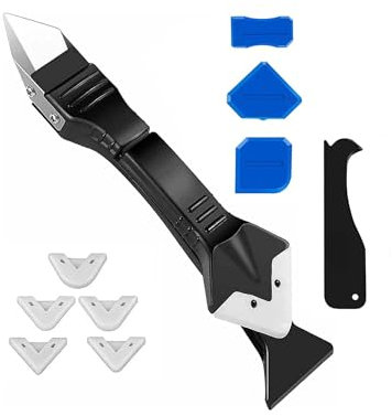 5-in-1 Silicone Sealant Remover Scrapper and Caulking, Smoother, Sealant Finishing Tool, Caulking Mould Removal, DIY for Bathroom, Kitchen, Floor, Window, Corner Tool