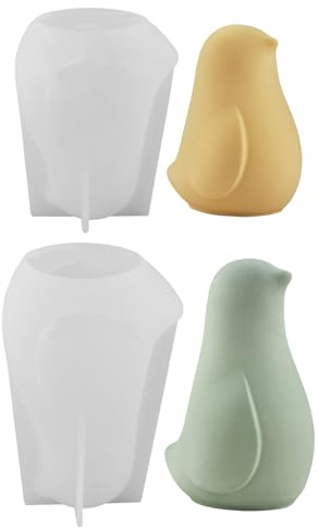 GUAHKUN Vogel Silikonformen Gießformen, 2 Stück 3D Vogel Kerzen Silikonformen, Seifenform, Backform für Kuchendekoration, Silikonform Vogel zum Gießen Heimdekorationen, Bastelornamente