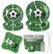 EVYIENEN Lot de 50 serviettes de table de fête de football - Décoration d'anniversaire pour enfants - Pailles en papier - Accessoires de fête d'anniversaire pour 10 invités