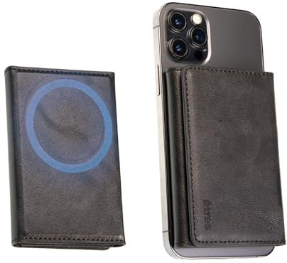 Techmade Etres Schlankes und sicheres MagSafe-Portemonnaie: Platz für bis zu 6 Karten + Bargeld, mit Schnellzugriff und RFID-Schutz. Kompatibel mit Allen MagSafe-iPhones