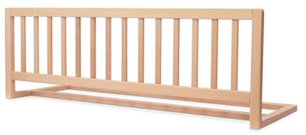 Ehrenkind® Rausfallschutz Bettgitter für Kinder | Massivholz Buche | Bettschutzgitter für Kleinkinder & Babys | Werkzeuglose Montage | Höhenverstellbar | Natürlich & Sicher |120cm Natur