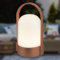 BRILONER - Lámpara de mesa LED inalámbrica IP44, táctil, regulable, batería reemplazable, lámpara de noche, lectura, LED, camping, lámpara de batería, 9x8x15,5 cm, marrón metálico