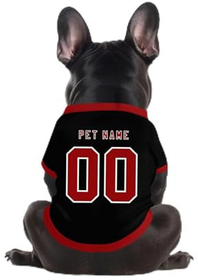 Personalisierte Hundekostüm,Individuelle Haustier T-Shirts, Personalisierte Druck Name/Text/Nummer/Logo/Foto,Atmungsaktiv Haustier Weste Kleidung,Hundepullover für Haustier Welpen Katzen(#C)(#C)