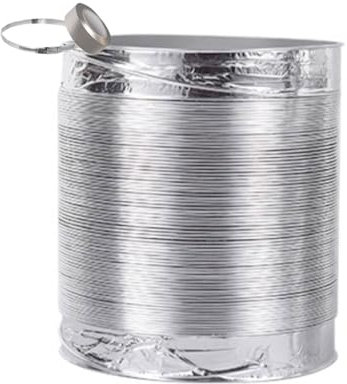 Manguera de ventilación flexible de aluminio for secadora de ropa, tubo de entrada de aire insonorizado, manguera de ventilación larga de aluminio flexible sin aislamiento, conducto de ventilación for