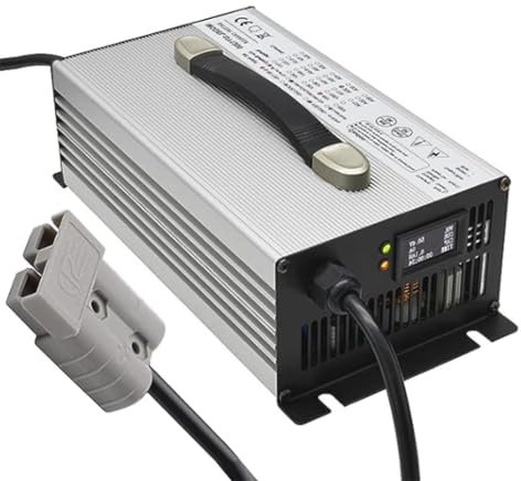 HTDRE Chargeur de Batterie pour Chariot élévateur 36 V 30 A 1 500 W avec écran LCD et connecteur Anderson 50 A 120 A 175 A 350 A pour Charger Les Batteries au Plomb