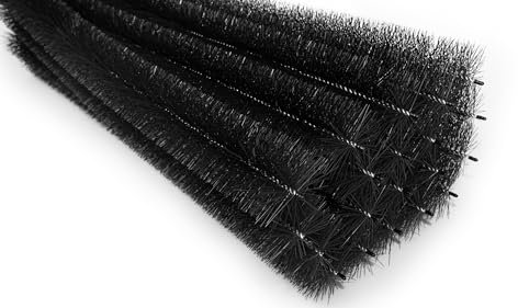 Forega - Spazzole per grondaia Ø 6 cm 12-48 m 120 cm | Protezione delle foglie | Protezione contro le martre, grondaia | Protezione dei pannelli solari (120 x 6, zincato, 10, GG0625)