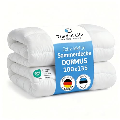 Kinderbettdecke 100x135 Sommer, atmungsaktive Sommerdecke, Ökotex 100 | Leichte Bettdecke für den Sommer, 100 x 135 cm Blanket, made in Europe, Kleine und dünne Steppdecke für Babys / Kinder