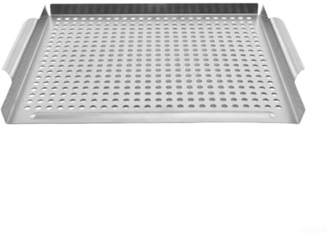 Stainless Steel Grill Pan, Perforated BBQ Tray For Vegetables, Small Food Grilling Basket Alternative, Grease Drainage Griddle For Healthy Cooking,