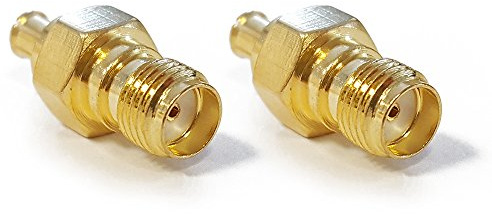 com-four® 2x Adapter SMA-Anschluss ohne PIN auf MCX-Anschluss mit PIN | Stecker auf Buchse