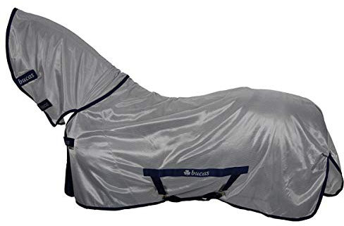 Bucas Freedom Pony Full Neck Fly Rug 3ft6 Silver