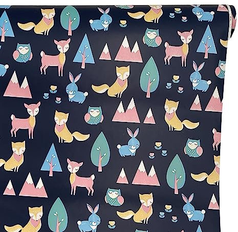 SimpleLife4U Yifely Fox Regaleinlage für Kaninchen und Regal, Papier, Dekoration, für Kinder, Schreibtisch, Spieltisch, 17,8 cm x 3 m