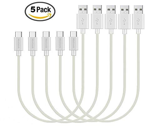 MaGeek® Cavo USB Tipo-C a USB 2.0 (1,0m) per Samsung Galaxy S20/S10/S9, S8, S8+, Nexus 6P, LG G6, New MacBook, Google Pixel XL, Huawei P9 P10 e più (5pcs_0,3m_Bianco)