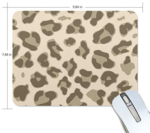 FANTAZIO Mouse Pad Leopard Print Cheap Thick Computer Keyboard Mouse Mat Non-Slip Rubber Base Mouse Pad for PC Gaming or Working