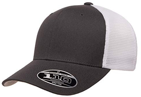 Flexfit Herren 110 Mesh Trucker-Mütze, Anthrazit/Weiß, Einheitsgröße