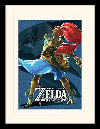 1art1 The Legend of Zelda Poster Breath of The Wild, Divine Beast Vah Nabori Gerahmtes Bild Mit Edlem Passepartout | Wand-Bilder | Im Bilderrahmen 40x30 cm