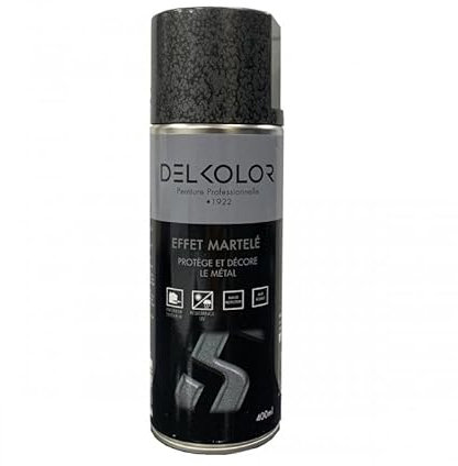 DELKOLOR - Delkolor Peinture en Aérosol Effet Martelé - 400ml - Couleur GRIS ANTHRACITE