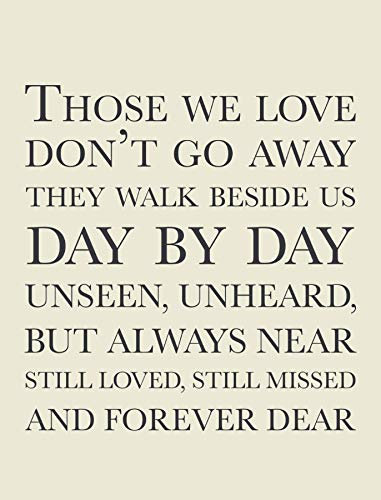 Those We Love Dont Go Away Always Near Metal Sign Plaque 9x6.5cm