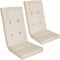 Detex 2X Cojines para Sillas de Jardín con Respaldo Alto Crema 118x45x7cm Almohada Apoyacabeza Extraíble