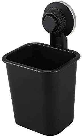 Fanuse 1 Pièce Ventouse Brosse à Dents Porte-Gobelet Support en Plastique Porte-Dentifrice Bo?Te de Rangement pour Cuisine Salle de Bains Toilette Noir