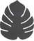 LindDNA Glasuntersetzer Monstera Leaf aus recyceltem Nupo Leder in der Farbe Black mit Einer Größe von 14X12cm, 990074