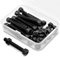 M6 x 40mm 20 Set Viti Bulloni a Brugola e Dadi in Acciaio al Carbonio,Vite a testa cilindrica con esagono incassato (Nero)