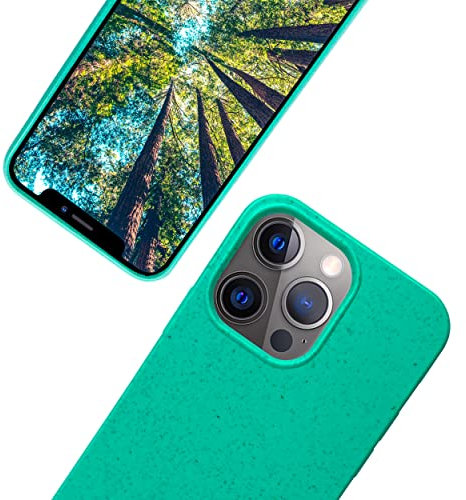 eplanita Eco Mobile Phone Case Compatible with iPhone 13 Pro, Plant Fibre, Drop Protection Cover, Durable and Sustainable (for iPhone 13 Pro, Mint)