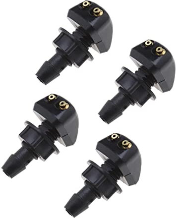 YINETTECH 4pcs Buses de Lave-Glace Avant de Voiture Jet de Pulvérisation d'essuie-Glace de Lave-Glace Universelles Buses de Pare-Brise de Voiture