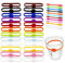 QEEQPF Set of 36 Mixed Colour Silicone Glass Markers, 12 Strips & 24 Circles, Party, Bar, KTV, Cocktail, Wedding, Birthday