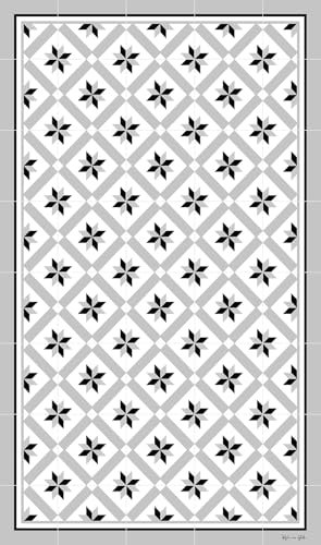 DobleUve Estudio Alfombra Vinílica Hidráulica 24 | Gris | 120x200 cm | Alfombra Cocina Lavable Antideslizante | Alfombra Vinilica | Suelo Vinílico | Alfombra Vinilo Salón