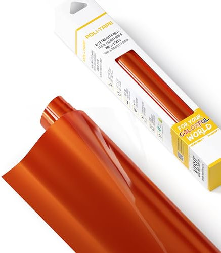 POLI-FLEX® TURBO® - Transferfolie für Textilien - Flexfolie zum Aufbügeln, Plotterfolie für DIY Shirts, Bright Copper matt, 30,5 cm x 122 cm