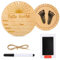 Ankündigungsschild Baby Set aus Holz mit Schwarzem Marker & Stempelkissen für Hand- und Fußabdrücke Doppelseitig Hello World Schild für Kindergarten Krankenhaus Babyparty-Andenken(Sonnenaufgang)