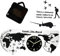Warmhm 1 Satz Weltkarte Uhr Beleuchtete Uhr Wandbild Mit 3D-Weltkarte Leuchtende Uhr Wohnzimmer Uhr Weltweite Uhr Weltkarte Wandtattoo Wanduhr Wohnkultur Scheinen Reisen Suite Acryl