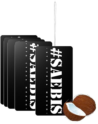 Lufterfrischer 5er Set - inklusive Gummiband - in zwei Variationen (Kokosnuss)