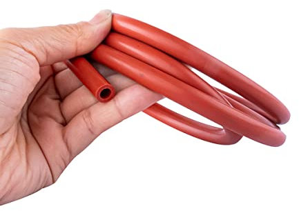 CABINE Silicone Tubing 3.28Ft Rubber Tube Air Hose,for Siphoning,Drain/Red/8 * 11Mm(3M)