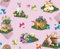 Wachstuch Tischdecke 140 x 160cm, Wachstischdecke abwaschbar, Wachstuchtischdecke wasserabweisend (Osterhase rosa)
