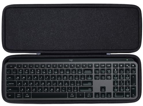 Lebakort Hard Carry Case Compatible with Logitech MX Keys S or MX Keys Advanced Wireless Keyboard (Graphite case)