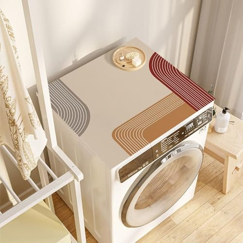 BALAMLB Housse de Machine à Laver, Housse supérieure de Machine à Laver, Housse de Machine à Laver, Housse générale Souple découpable pour Machine à Laver, sèche-Linge et Salle de Bain N,55x55cm