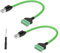 GINTOOYUN 2 cavi a morsetto a vite RJ45 a 8 pin, verde Cat6, RJ45/8P 8C a 8 pin, morsetto a vite rimovibile, cavo senza saldatura, per computer desktop, DVR digitali ecc. (12,59 pollici)