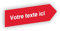 Flèche directionnelle gravée autocollante personnalisable, Plaque signalétique orientation Droite -rouge - format 20x6