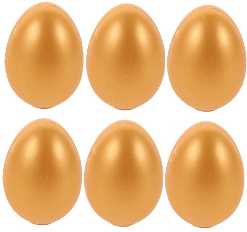 ibasenice 6St goldenes Eierspielzeug befüllbares Osterei befüllbare ostereier große goldene Eier Jumbo-Eier Goldene Ostereier Eierwerfen Spielzeug Festival goldene Eier goldenes Osterei Gips