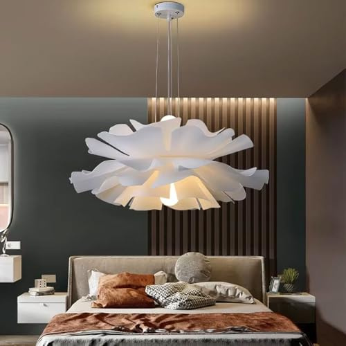 Decke Schlafzimmer Licht Acryl Blume Kronleuchter Beleuchtung Mehrschichtige Blume Anhänger Kronleuchter Weiße Blume Pendelleuchte Verstellbare Hängelampe Küche Mädchenzimmer Hängeleuchte Leuchte