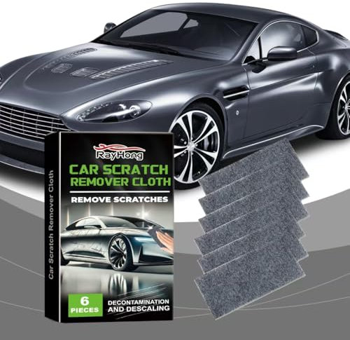 6 Stück Nano Sparkle Tuch Auto Kratzer Entferner, Auto Kratzer Original Nanosparkle Tuch, Nano Magic Cloth Autokratzer Entfer, Einfache Reparatur von Lackkratzern und Wasserflecken