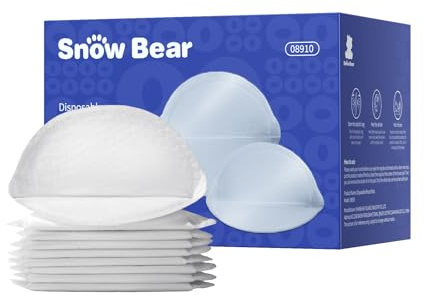 Snow Bear Ultra-Thin Disposable Nursing Pads, 100 Count Super Absorbent and Breathable Breast Pads for Breastfeeding Moms, Stay Dry & Comfortable, Leakproof Protection