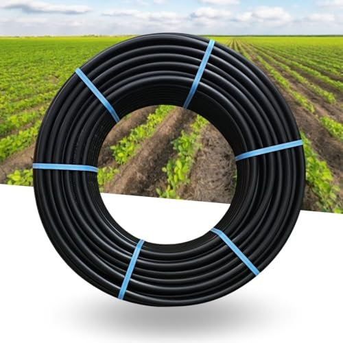 Tubo in Polietilene Diam 20 mm PN6 bassa densità per Irrigazione Orto, Giardino e Serra| Sistemi di acqua |Impianti pluristagionali per colture a pieno campo | Resistente ai raggi UV (400 METRI)