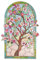 Ideen mit Herz Diamond-Painting-Fensterbild | Glaskunst-Optik | Dekoration & DIY | Material: PET (Kirschbaum)