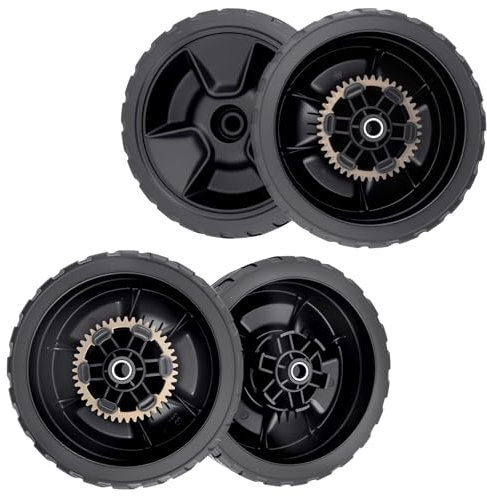 Automost Kit di 4 ruote per tosaerba con ruote posteriori e anteriori da 20,3 cm per Honda HRN216, HRN216 VKA, HRN216 VLA, HRN216 VYA, ruote di ricambio # 42710-VR8-N00ZA, 44710-VR8-N00ZA