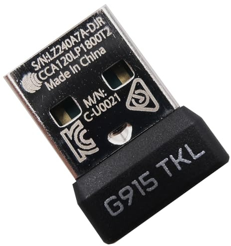 NoirVogel New USB Dongle Mouse Receiver Adapter Replacement for Logitech G915 TKL Lightspeed Wireless Mechanical Gaming Keyboard